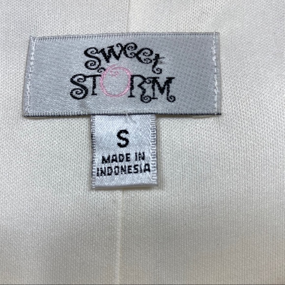 Sweet Storm Puff Sleeve, Lace Dress - Picture 3 of 3